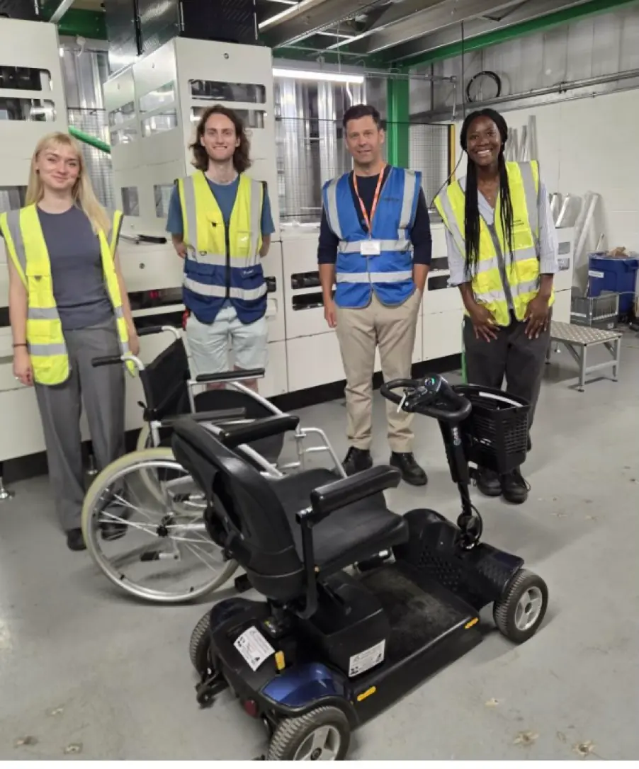 Chartered Ergonomist observing a manual handling task during a contextual enquiry site visit